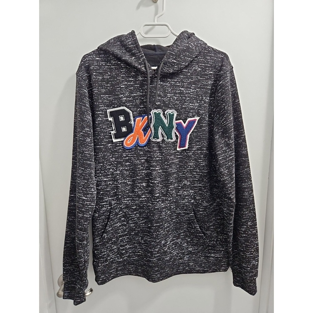 WOMEN'S MED CARBON BKNY BROOKLYN N.Y. BLACK W/Fleck Fleece Hoodie w/Pocket
